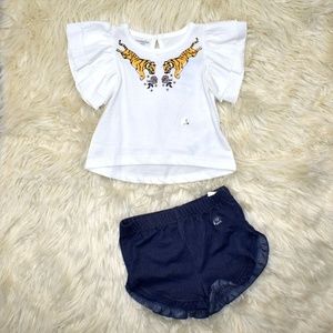 Toughskins & Little Wonders Girl Shirt & Shorts